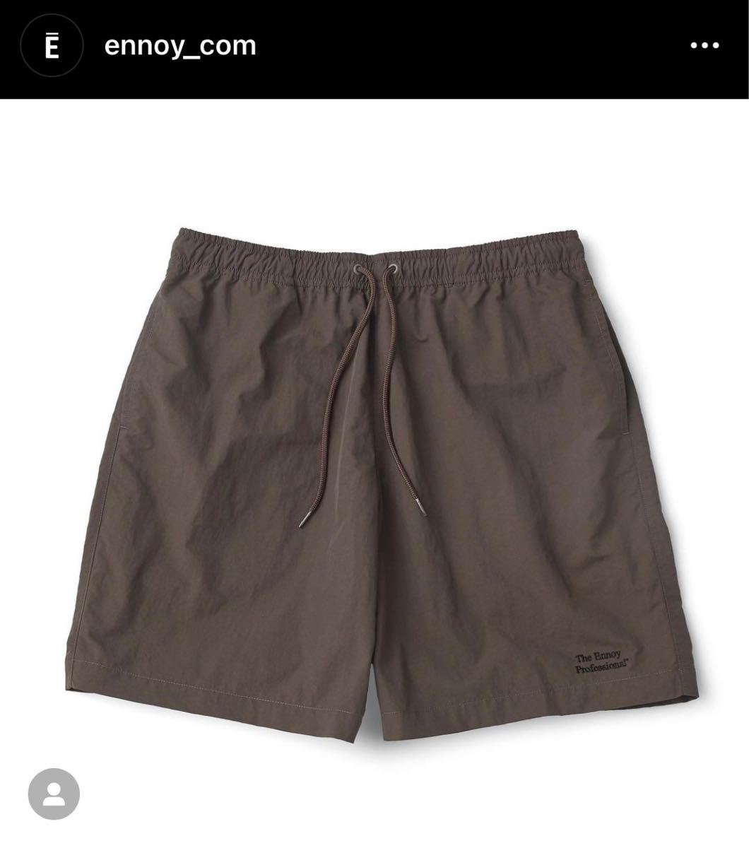 新品/M/ブラウン】ENNOY Nylon Shorts (BROWN) Mサイズ 新作 2022夏