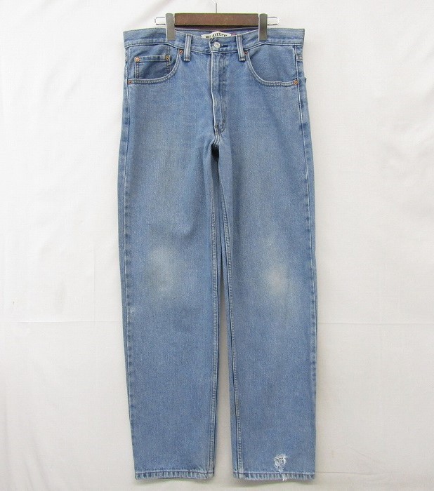 サイズ W35 L32 Levi’s 550 バギー デニム パンツ ワイド テーパード ジーンズ 雰囲気系 ブルー系 リーバイス 古着 ビンテージ 2AU2713_画像2