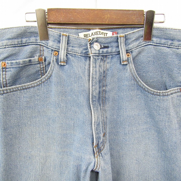 サイズ W35 L32 Levi’s 550 バギー デニム パンツ ワイド テーパード ジーンズ 雰囲気系 ブルー系 リーバイス 古着 ビンテージ 2AU2713_画像6