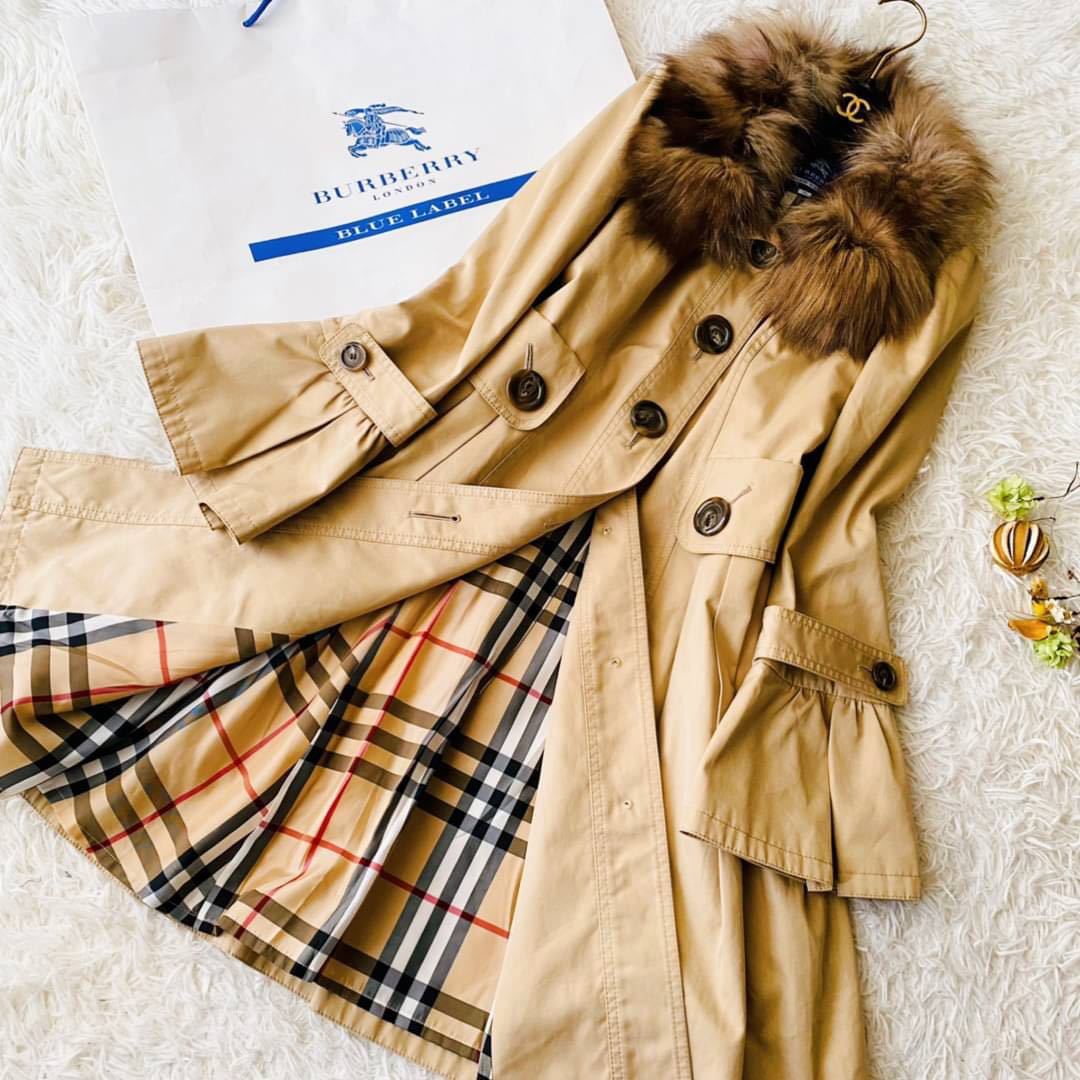 Burberry ファーコート 毛皮のコート 極稀品-