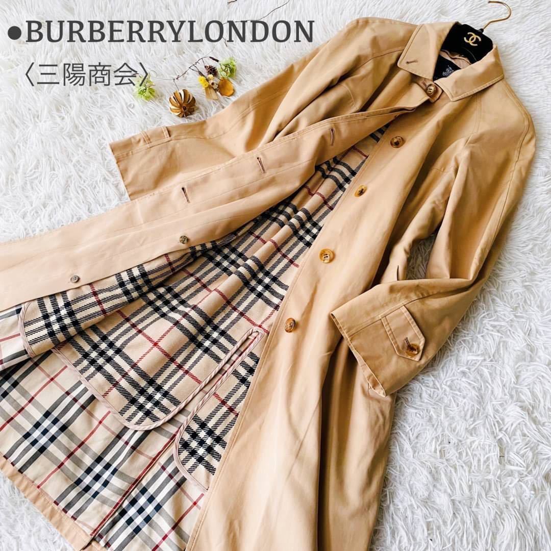 BURBERRY LONDON ウールライナー付ステンカラーコート ノバチェック 