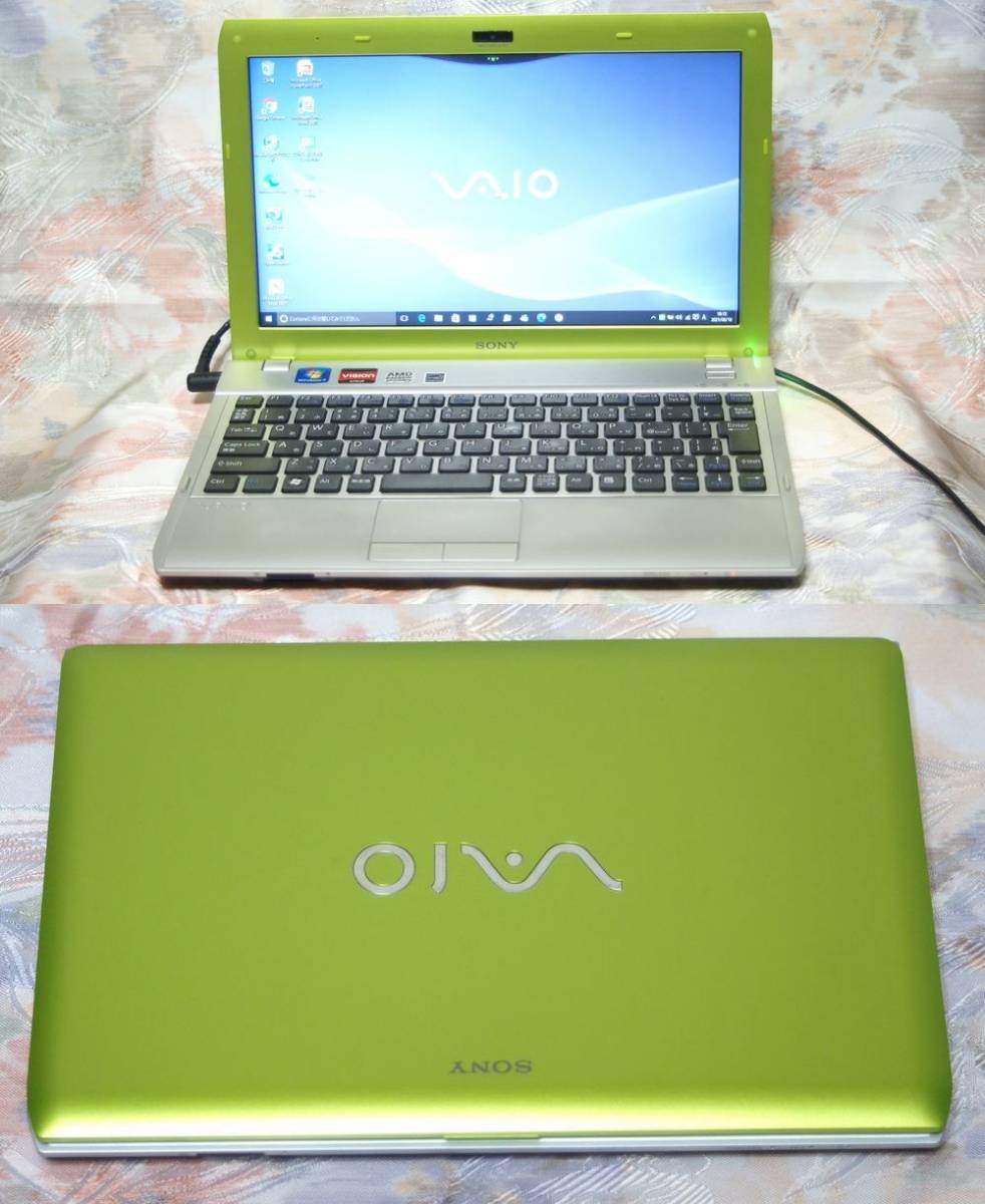 7559円 最大51%OFFクーポン ☆VAIO-VPCYB39 グリーン 液晶良好 Win 10 Office2007 Webカメラ 無線ラン 即使用可