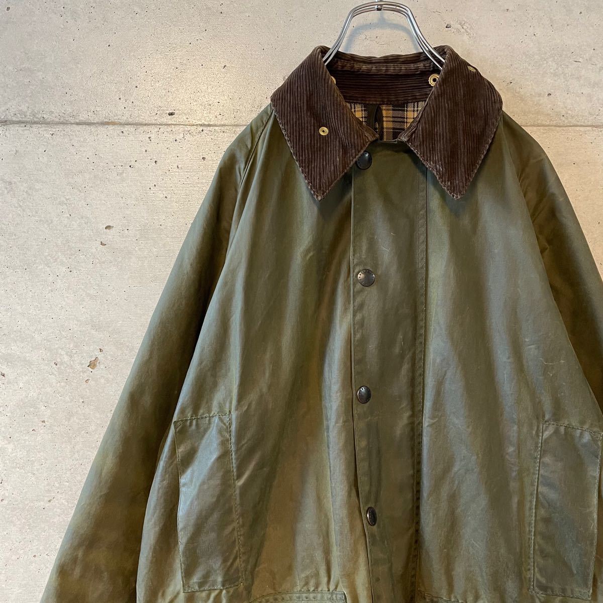 80年代 レア　バブアー Barbour ステンカラーコート ボア ビデイル 英国製 