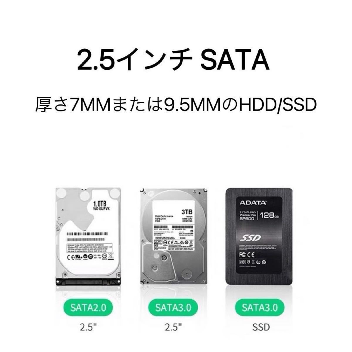 2.5インチ HDD SSD ハードディスク ケース 外付けケース USB3.0