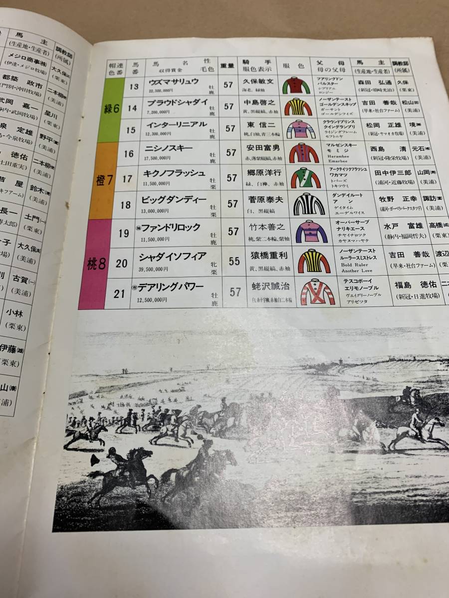  ultra rare! Japan centre horse racing . Showa era 58 year Japan Dubey Racing Program Mr. si- Be JRA three . horse .. regular person 