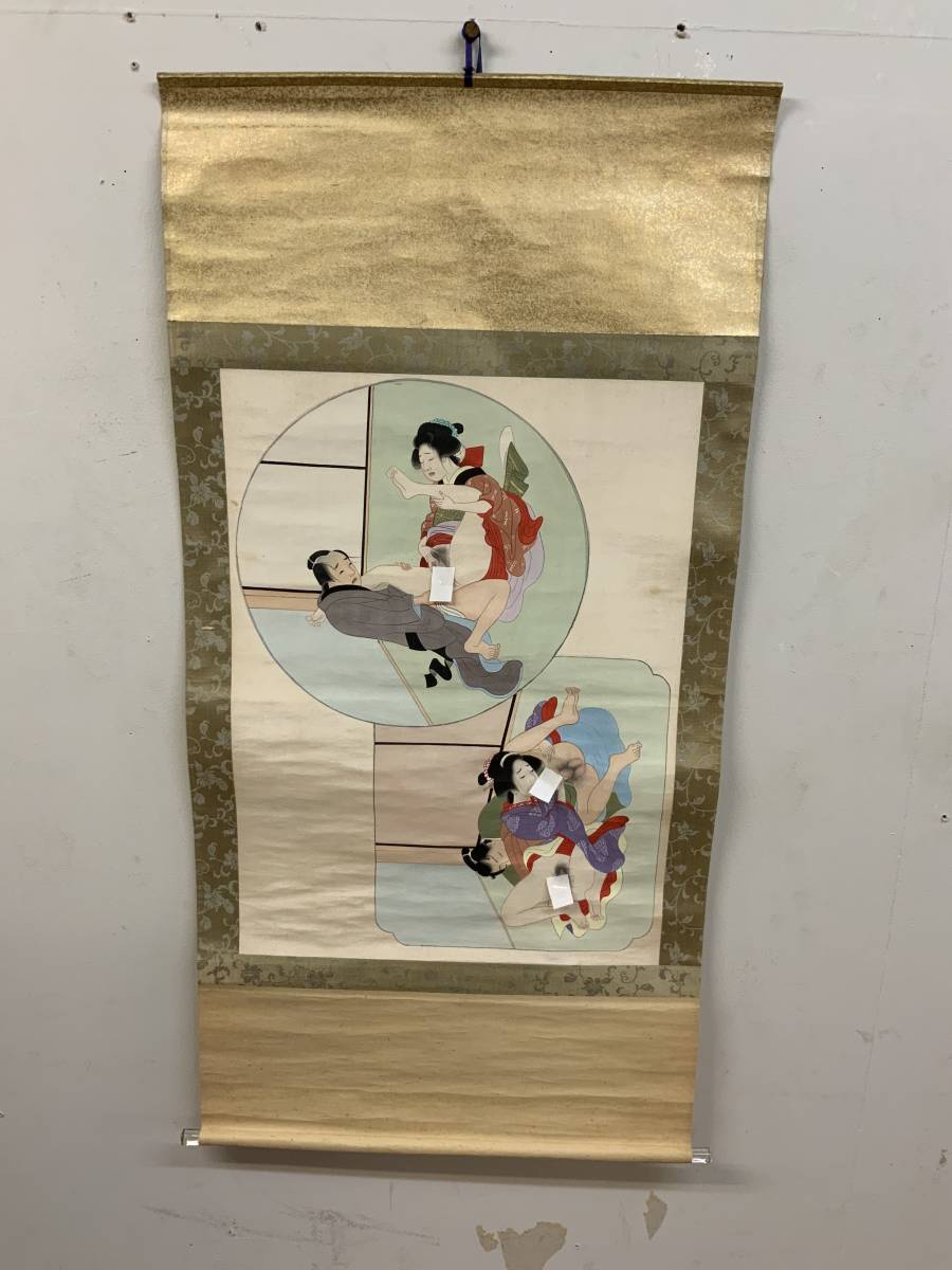 Yahoo!オークション - 美人画 春画 絹本 肉筆画 掛け軸 Yahoo!オークション - 美人画 春画 絹本 肉筆画 掛け軸