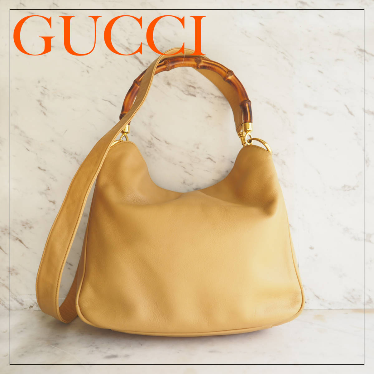 オールドグッチ GUCCI バンブー 2way ショルダーバッグ ハンドバッグ