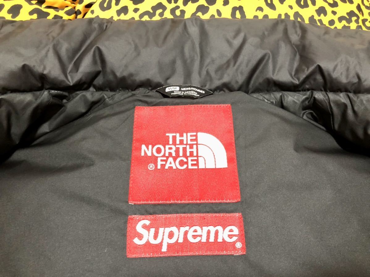 国内正規 【美品 ファーM The North Face Supreme Fur Print Nuptse Jacket】 ヌプシ faux paper leopard bleached denim 700 fill down_画像3