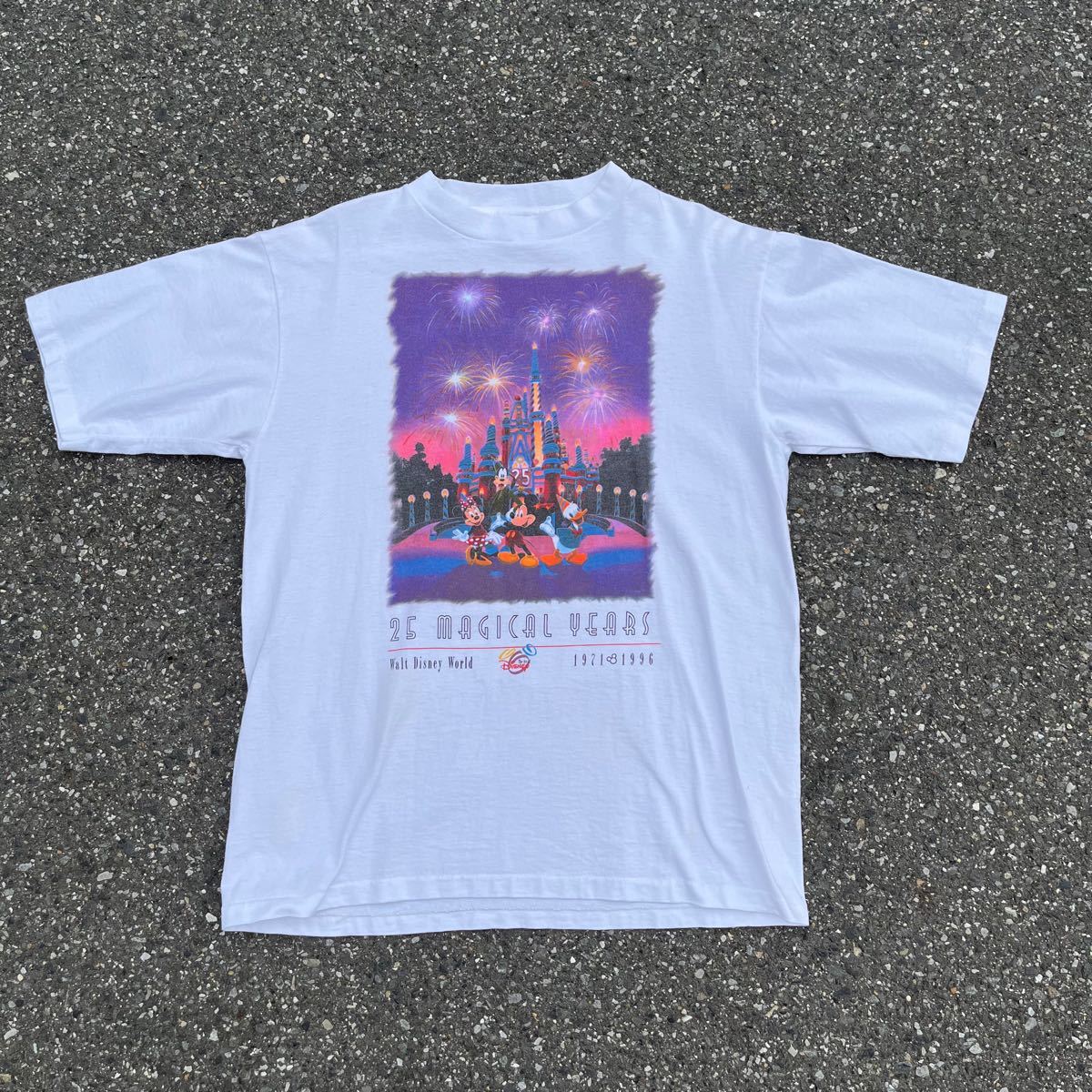 ★送料無料★ 【超希少】ディズニー　Tシャツ　25周年記念　ヴィンテージ　シングルステッチ