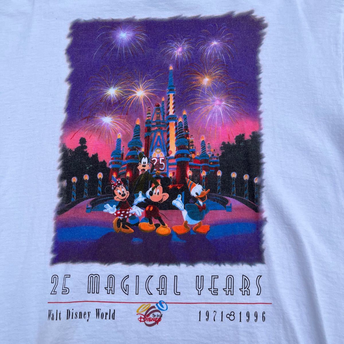 ★送料無料★ 【超希少】ディズニー　Tシャツ　25周年記念　ヴィンテージ　シングルステッチ