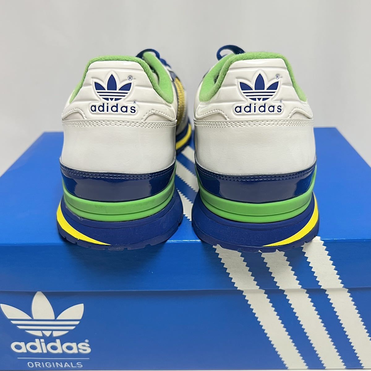 28cm 新品 2007年製 レア adidas ZX600 PATENT デッドストック ホワイト パテント エナメル パイナップル カラー 黄色 ZX デッド 未使用_画像5