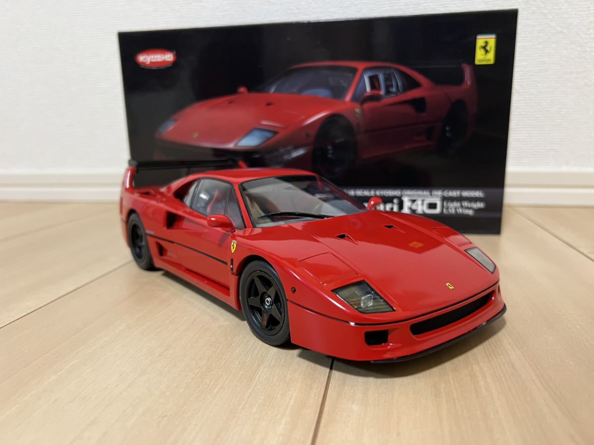 京商 1/18 フェラーリ F40 Light weight LM wing レッド High-End No