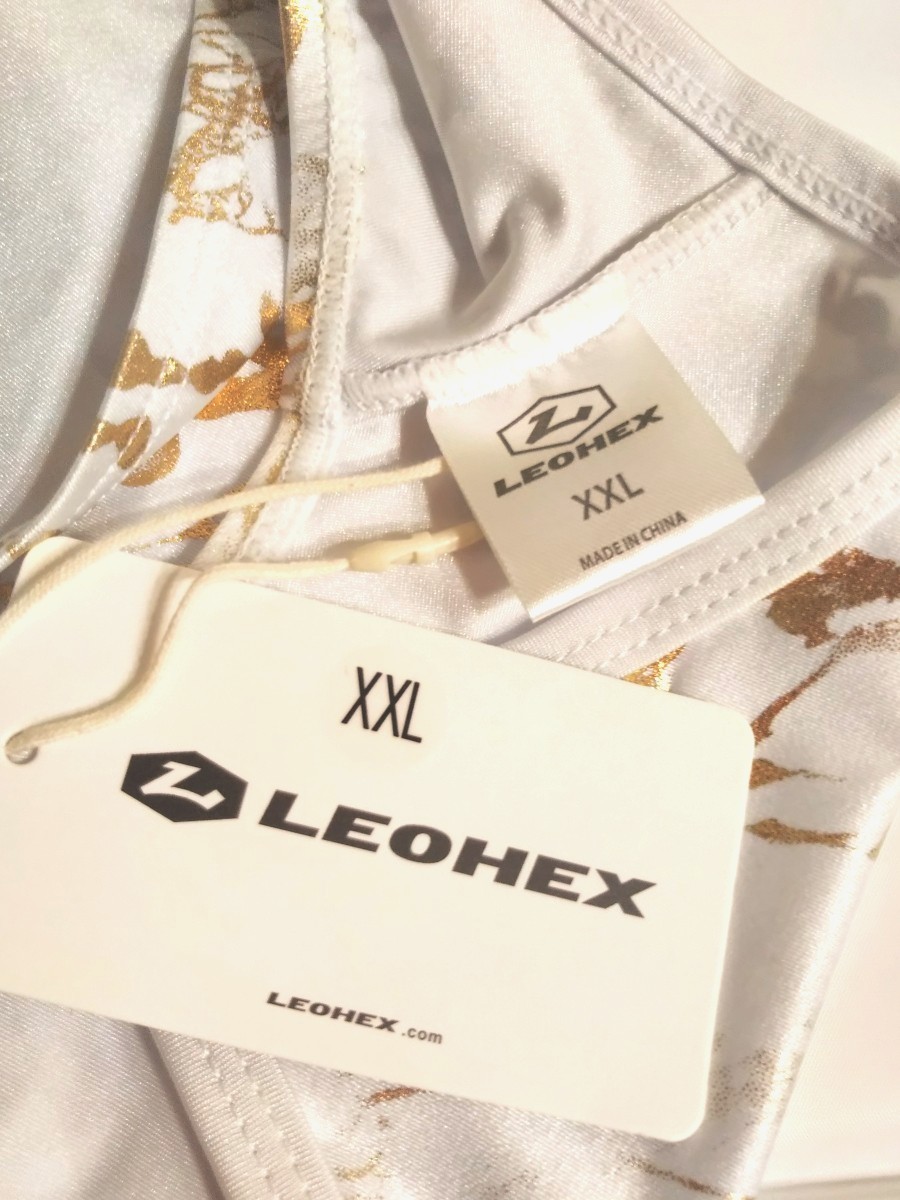 LEOHEX フォイルスーツ XXL ホワイト/ゴールド 競泳水着 LEOHEX フォイルスーツ XXL ホワイト/ゴールド 競泳水着