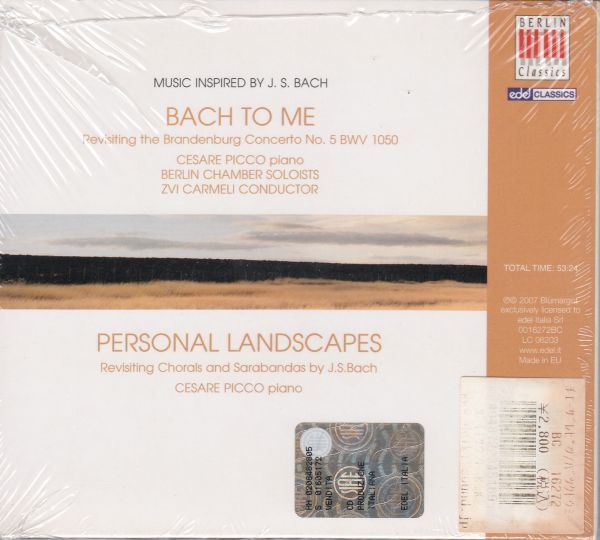 [CD/Berlin Classics]バッハ:ブランデンブルク協奏曲第5番ニ長調BWV.1050他/C.ピッコ(p)&Z.カルメリ&ベルリン室内ソロイスツ_画像2