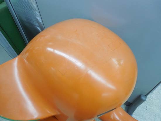  Sapporo город окраина ограничение SATO/ Sato Pharmaceutical * Sato-chan 98cm orange одна нога .. не продается витрина дисплей очень большой размер запад район запад .