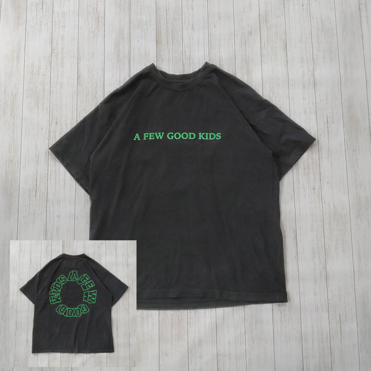 再再販！ A T-Shirt/ネオングリーンロゴTシャツ/両面ロゴ Logo Green 