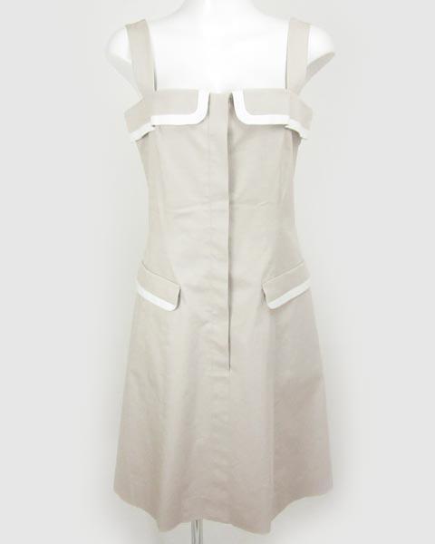 フォクシー FOXEY ベージュ 白ノースリワンピース 42 ccorca.org
