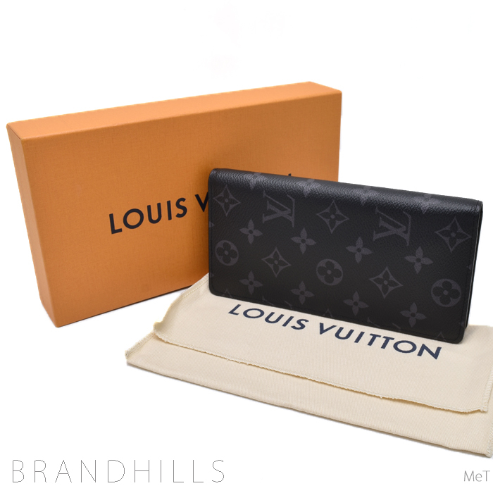 ルイヴィトン 長財布 メンズ ポルトフォイユ 美品 LOUIS エクリプス