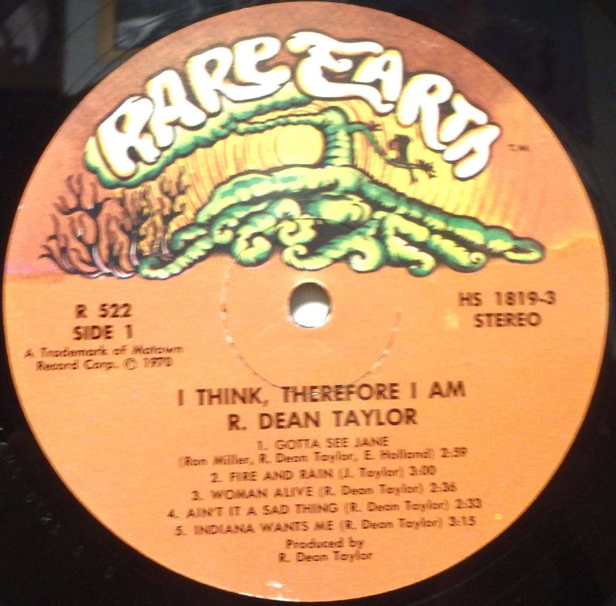 【SW448】R. DEAN TAYLOR 「I Think Therefore I Am」, ’70 US Original　★SSW/ポップ・ロック_画像4