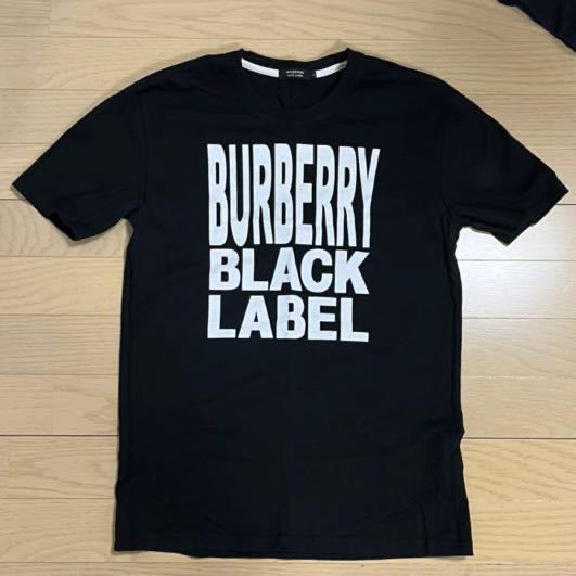 ☆バーバリーブラックレーベル 半袖Tシャツ ロゴT 黒 Mサイズ BURBERRY BLACKLABEL ブラック☆_画像1