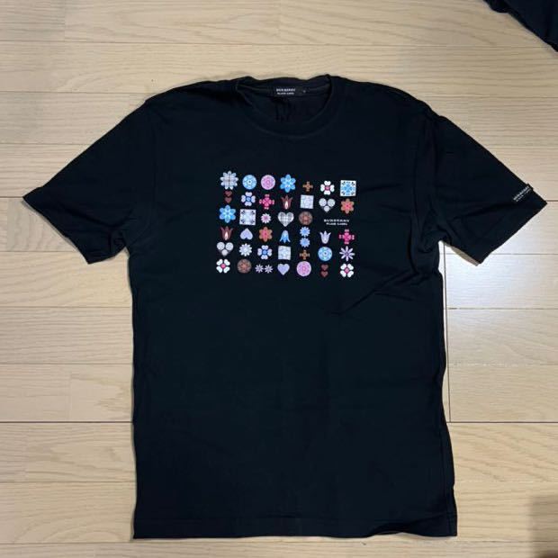 ☆バーバリーブラックレーベル 半袖Tシャツ ロゴT 黒 Mサイズ BURBERRY