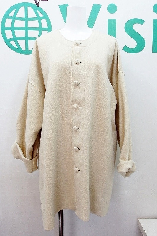 COMME des GARCONS コムデギャルソン 【egg】ウール ノーカラー ハーフ