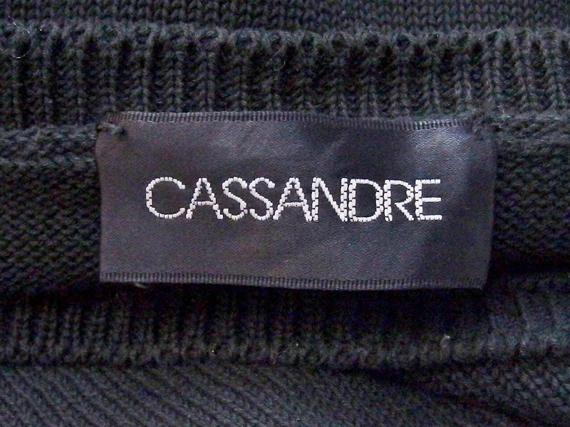 cassandre カサンドレ ノースリーブカットソー　100％コットン 表記タグなし ブラック_画像3