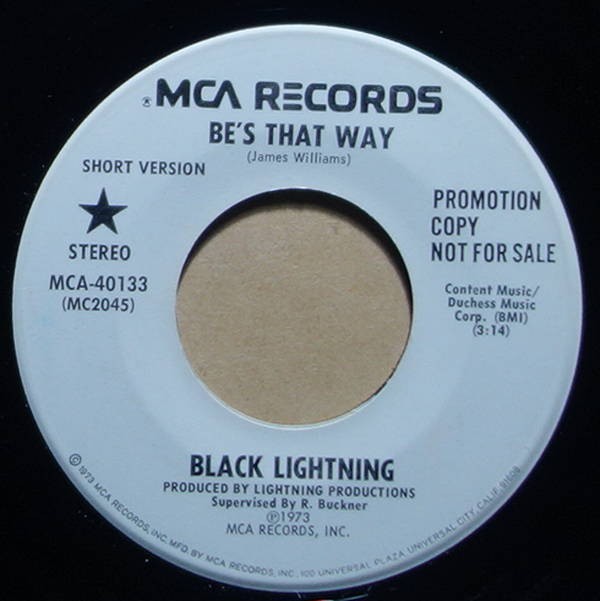 Funk◆白プロモ◆Black Lightning - Be's That Way◆Mca Records / MCA-40133◆7inch/7インチ/試聴/超音波洗浄_画像1