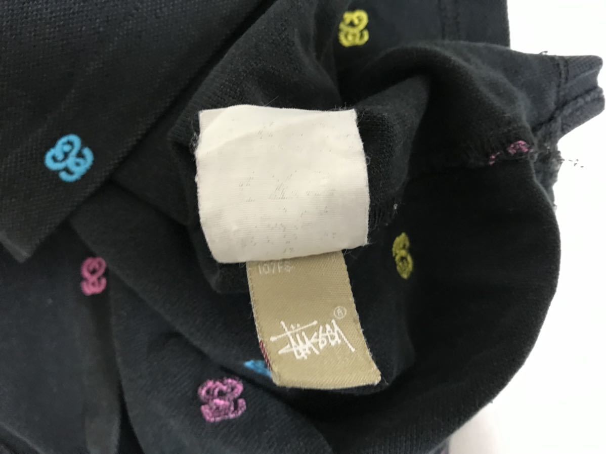 本物ステューシーSTUSSYコットンロゴ刺繍柄半袖ポロシャツメンズ 本物ステューシーSTUSSYコットンロゴ刺繍柄半袖ポロシャツメンズ