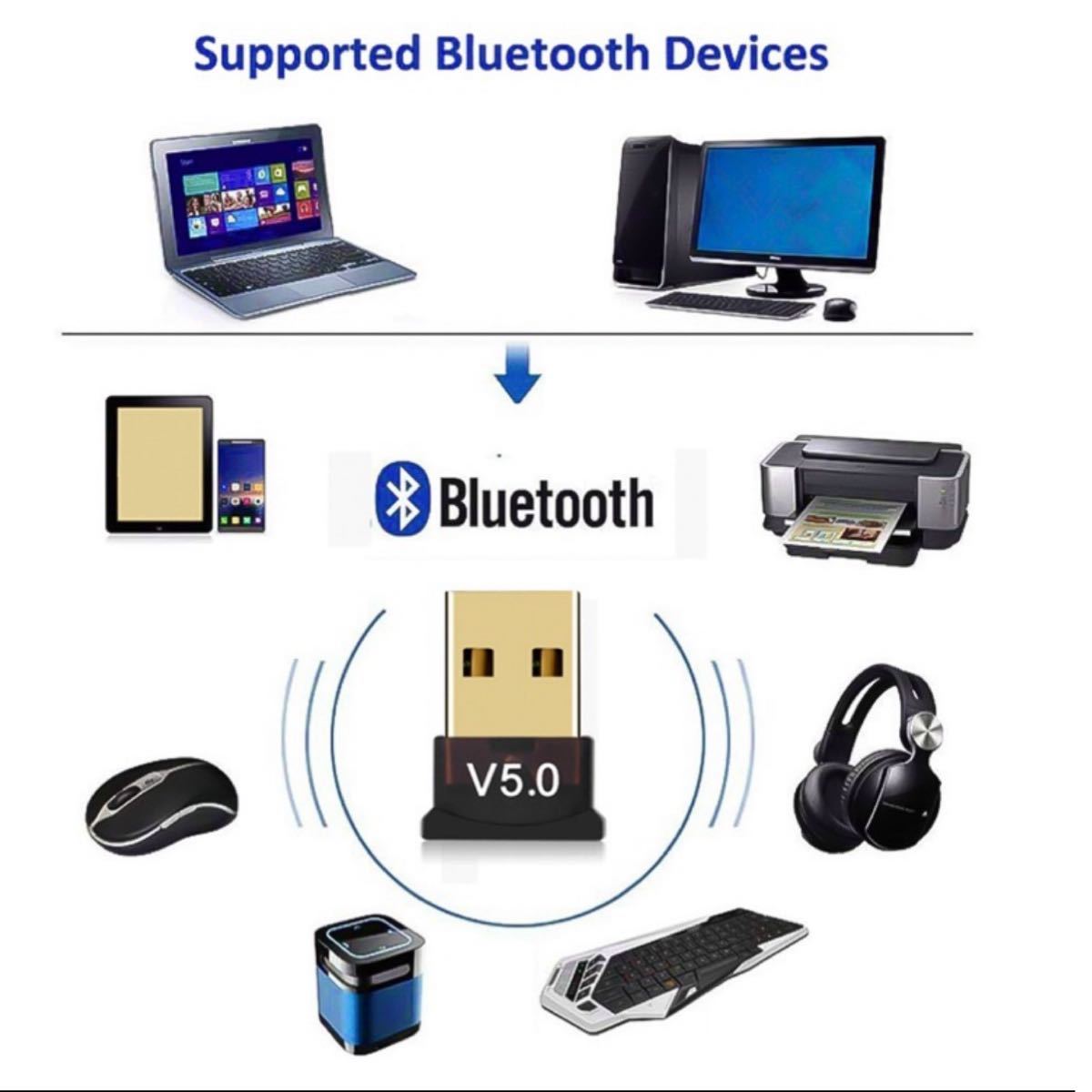 5.0 USBドングル Bluetoothレシーバー　新品＊USBアダプター