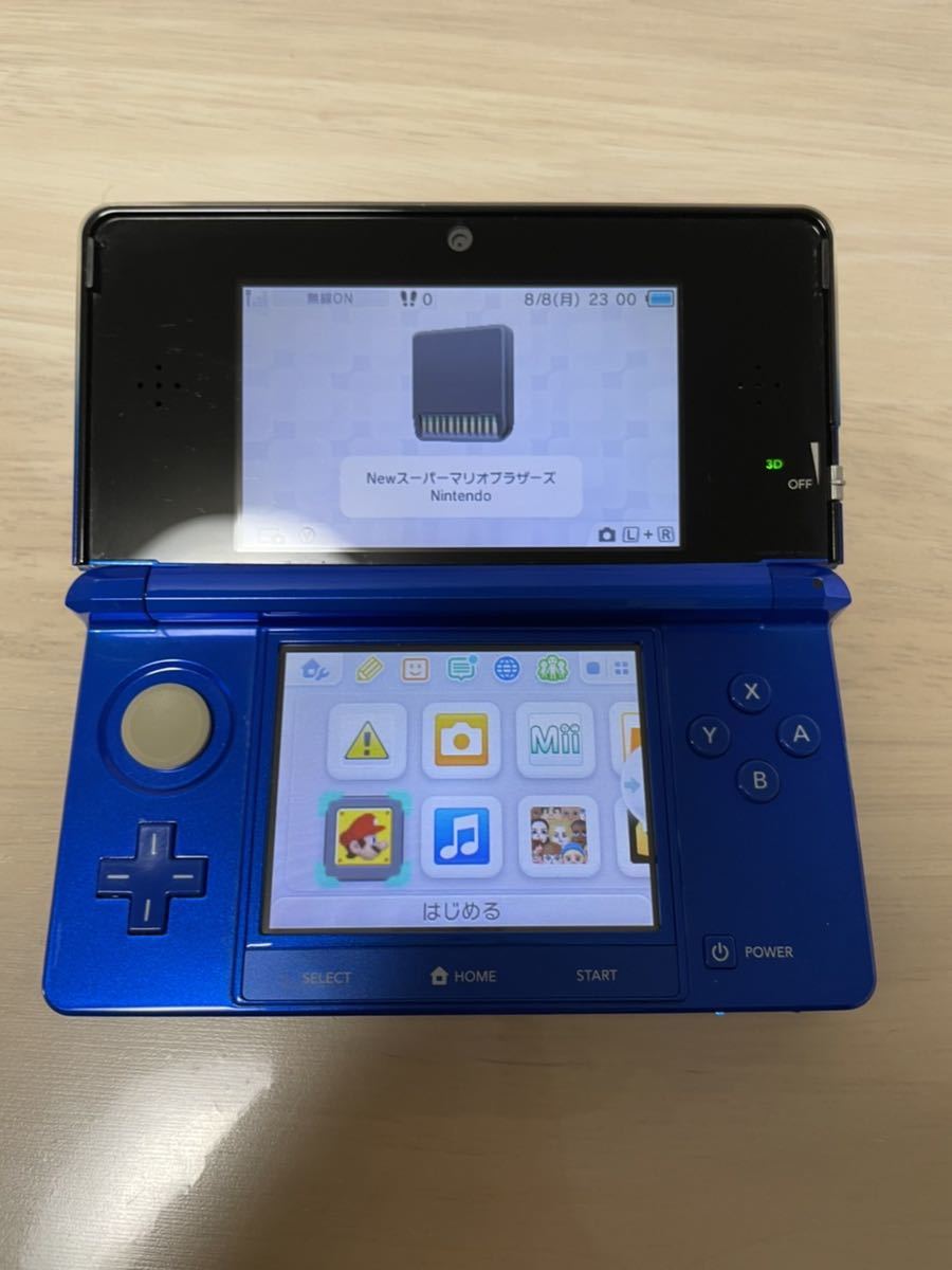 【動作良好】ニンテンドー3DS コバルトブルー 本体 充電器付き