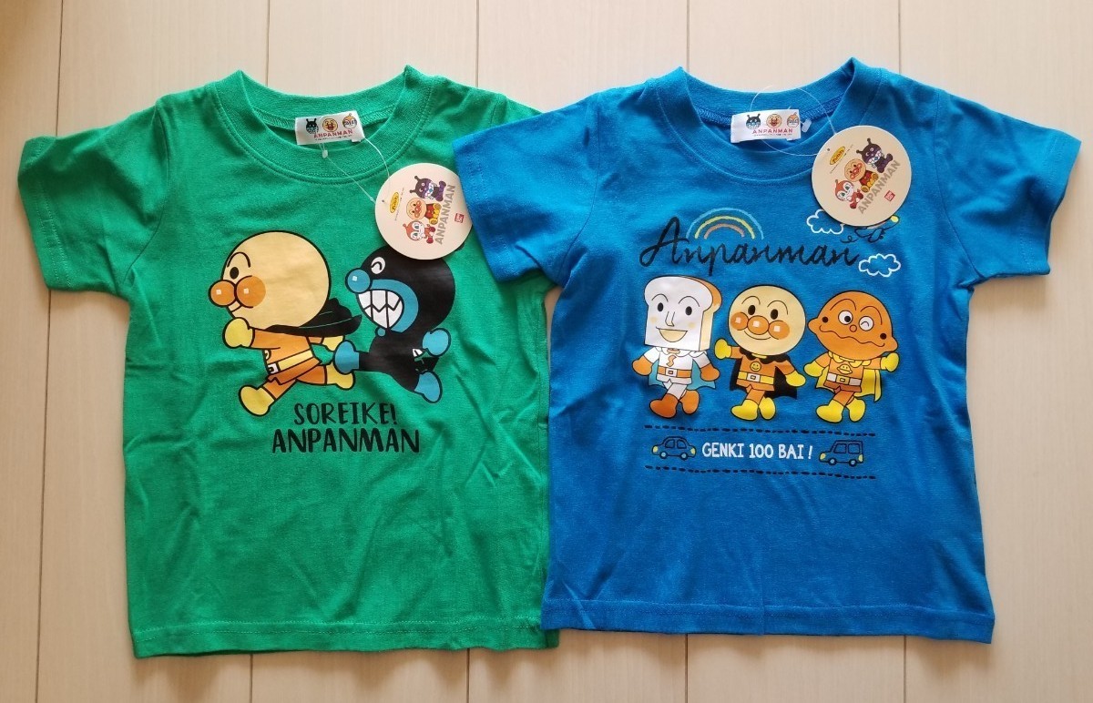 新品 アンパンマンの半袖Tシャツ2枚セット サイズ 100|PayPayフリマ