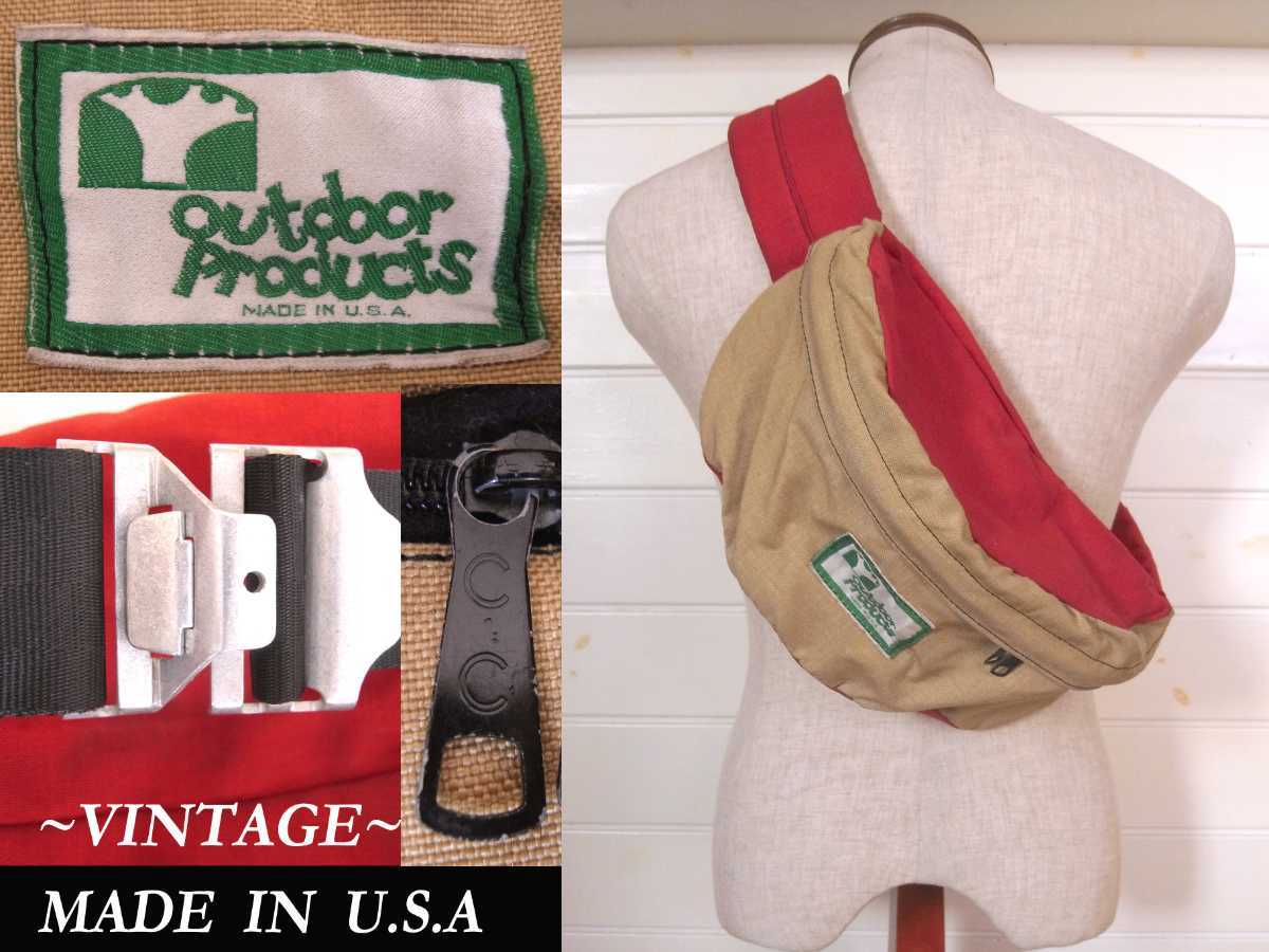 70s Vintage outdoor products waist bag metal buckle USA America made Outdoor Products old tag VINTAGE retro camp North 