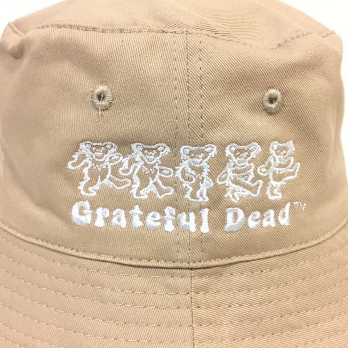 新品 正規 グレイトフルデッド Grateful Dead 刺繍 バケットハット ユニセックス ダンシングベア ベージュ ハット