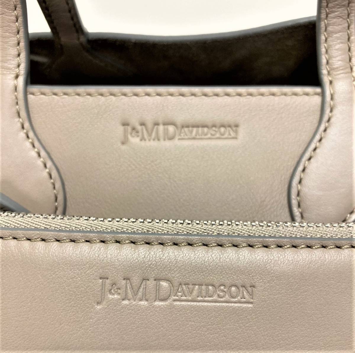 新品未使用　J&M DAVIDSON 　２WAY トートバック　BICOLOUR MINI MAYPOLE　WARM TAUPE_画像6