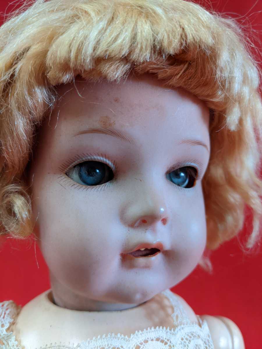 ドイツ 球体関節人形 セルロイド ビスクドール KR Kammer＆Reinhardt 仕掛け人形 泣く スリーピングアイ フラーティアイ 約54cmの画像2