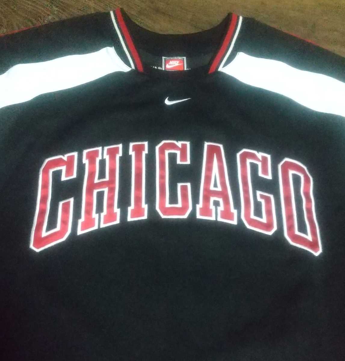 値下げ交渉 1997-1998 Three peat CHICAGO BULLS NIKE Warm up Shooting Jersey/Shirt 検)シカゴ ブルズ ナイキ ジョーダン NBA JORDAN Y2K_画像3