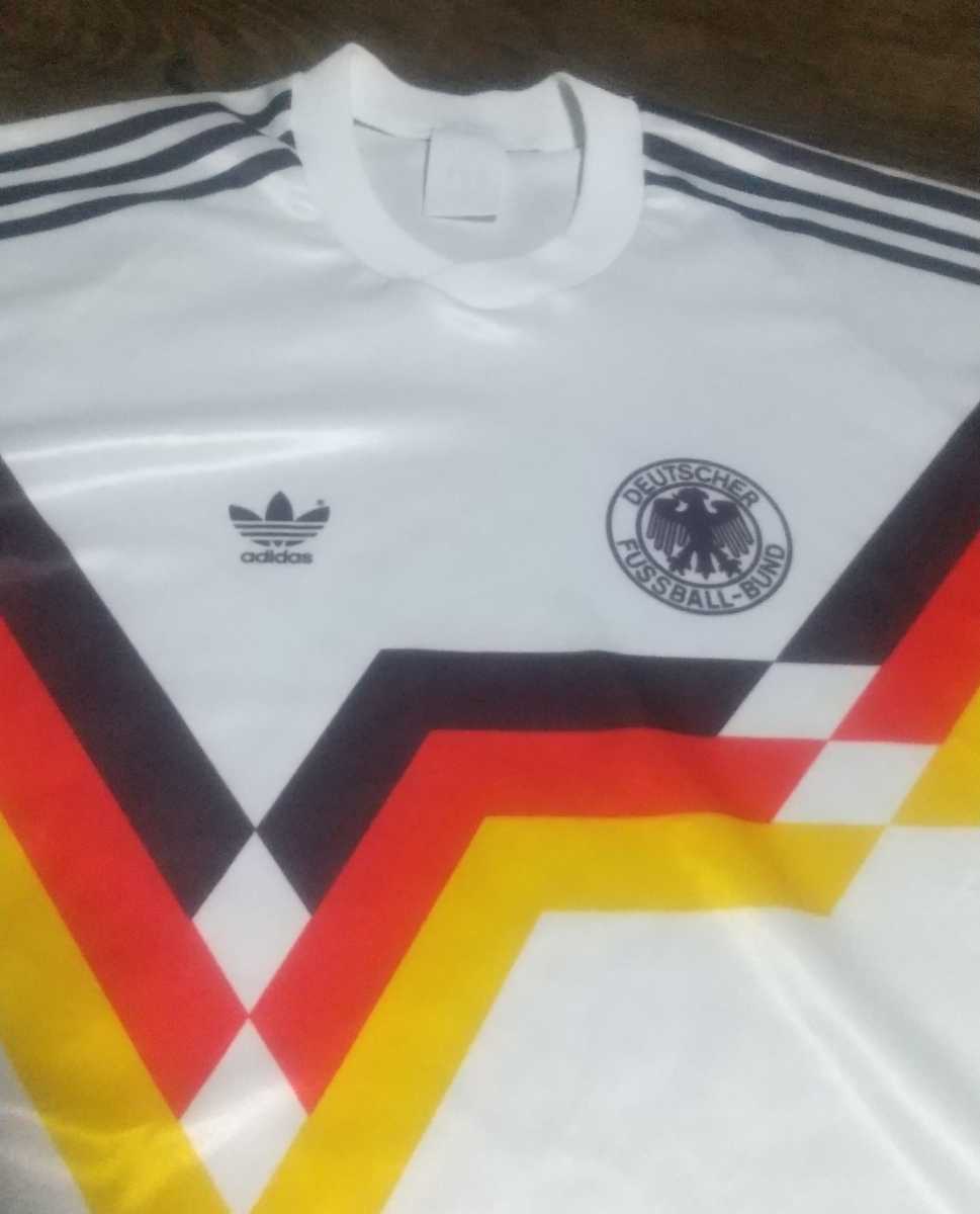 値下交渉 1988-1990年 WC優勝 西ドイツ代表 adidas MADE IN UK 検)90 WEST GERMANY FIFA WORLD CUP MATTHAUS KLINSMANN ワールドカップ Y2K_画像1