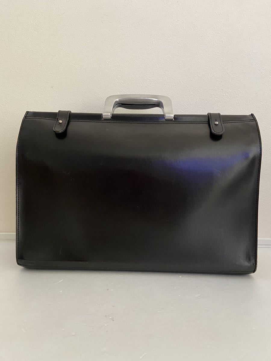 BILL AMBERG Rocket bag briefcase England made Britain made black black silver Bill amber g Dulles bag b ride ru leather 