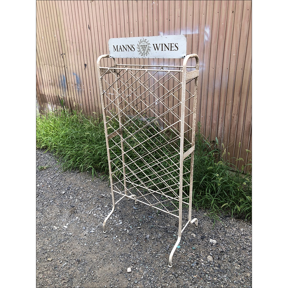 [ Vintage iron wine rack stand ] inspection : car Be Schic gardening furniture retro Vintage display pcs signboard 