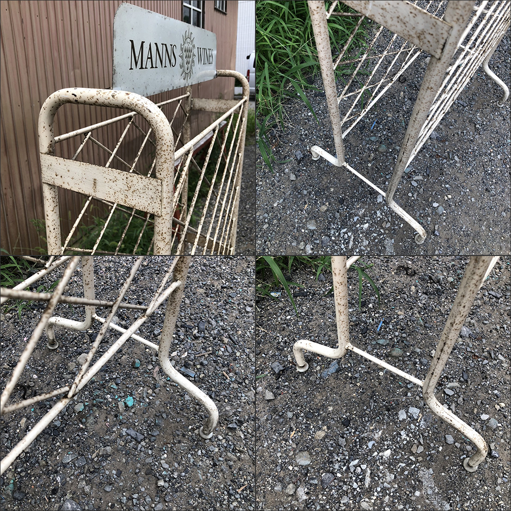 [ Vintage iron wine rack stand ] inspection : car Be Schic gardening furniture retro Vintage display pcs signboard 