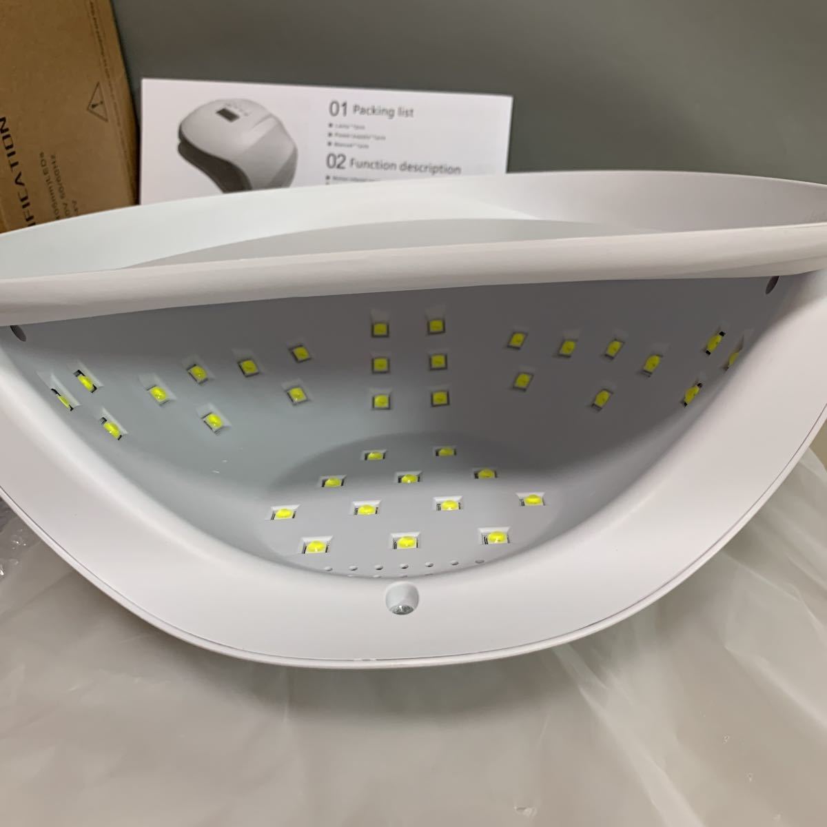 LED＆UV ネイルライト 54W UVライト 業界注目低ヒート機能 全ジェル対応 ジェルネイル レジン用 LEDライト 自動感知センサー Z9521