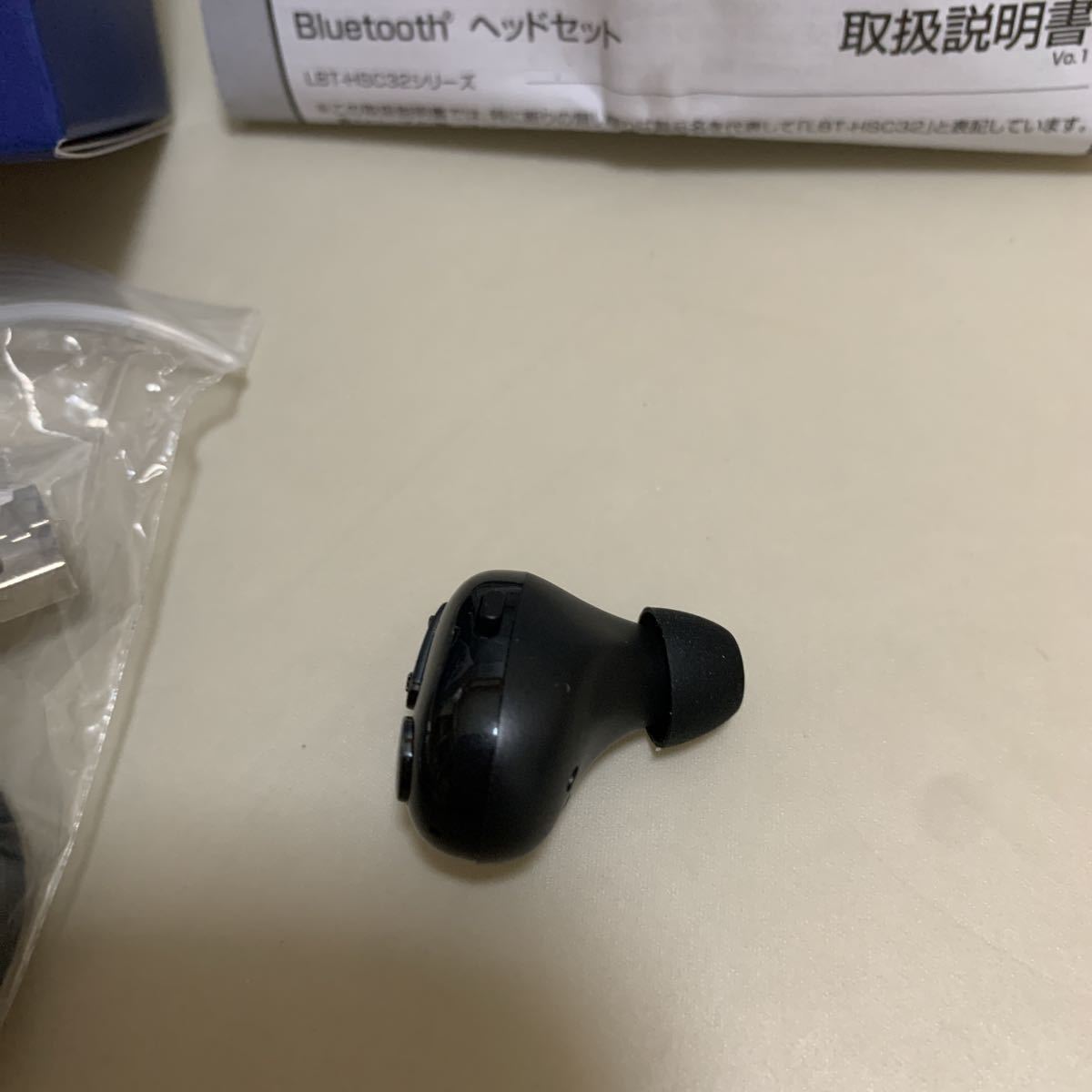 Z9521 ELECOM LBT-HSC32PCBK ワイヤレス　Bluetooth 片耳　　ケース欠品