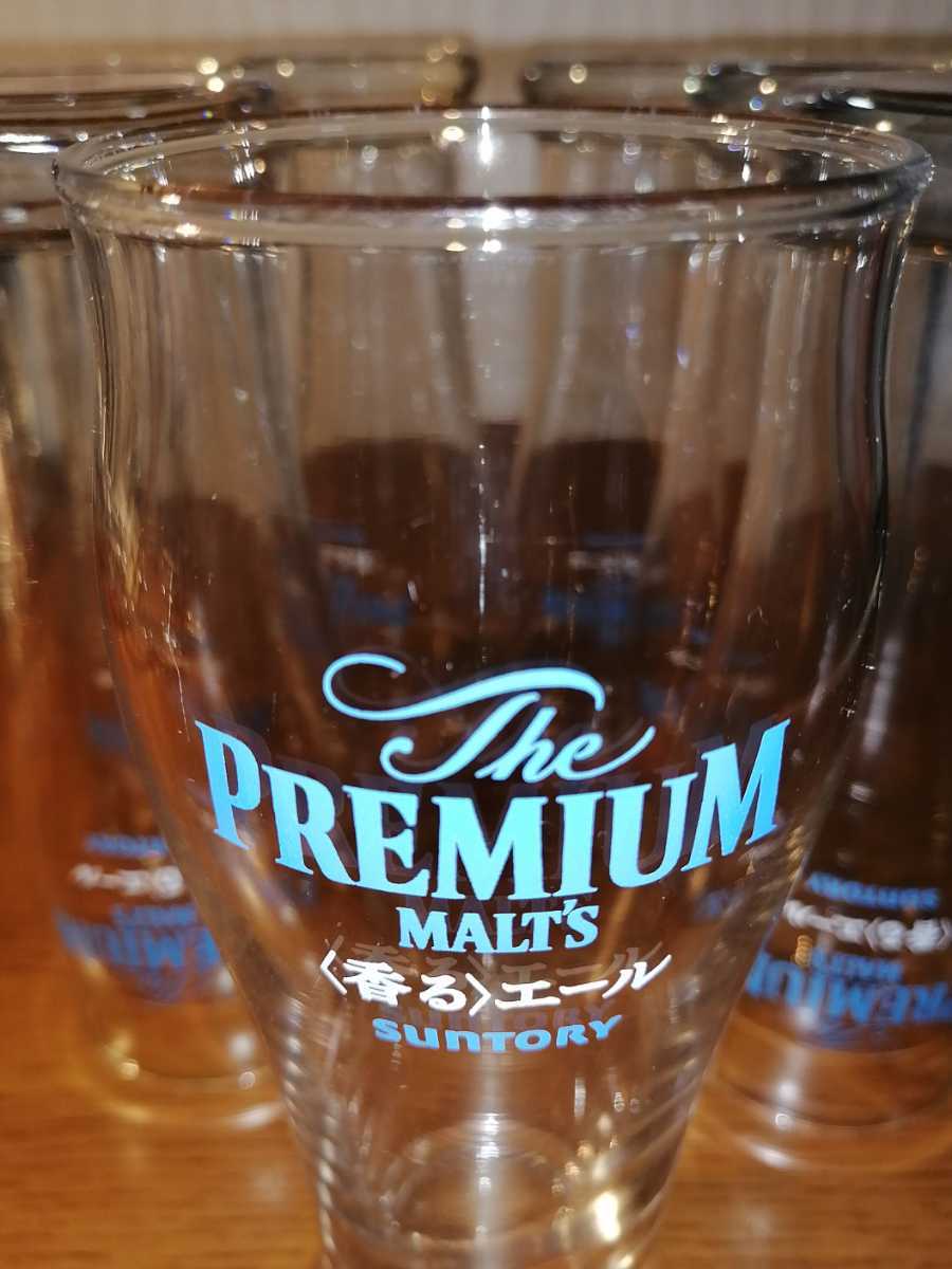 美品新品同様◎SUNTORY PREMIUM MALT'Sビールタンブラーグラス１セット(７個) ビールコップ、ゴブレット、プレモル、サントリー_画像5