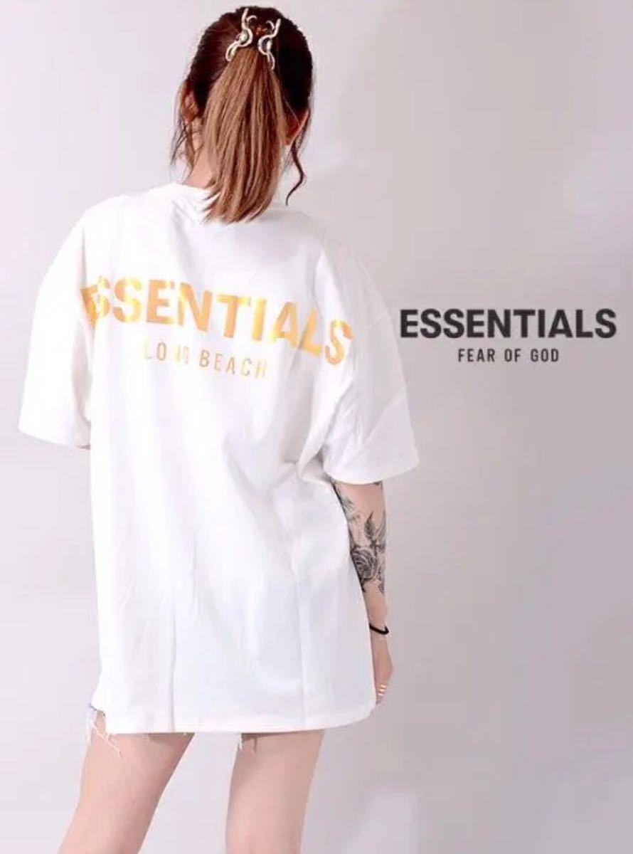 FOG fog essentialsロングビーチロゴ「FOG」 EssentialsTシャツ エッセンシャルズTシャツ　夏　爽やか　サイズM