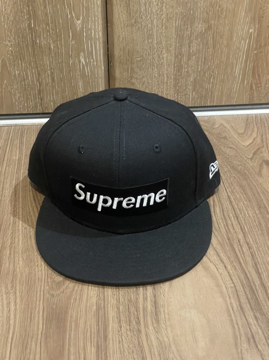 supreme box logo cap 16aw r.i.p. Box Logo NEW ERA cap 7 1/2 black_画像1