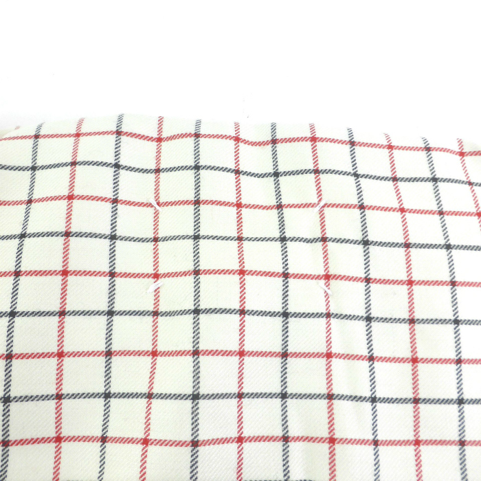 メゾン マルジェラ (Maison Margiela) チェック柄 ウール マフラー SI0TE0001 クリーム系(新品)_画像3