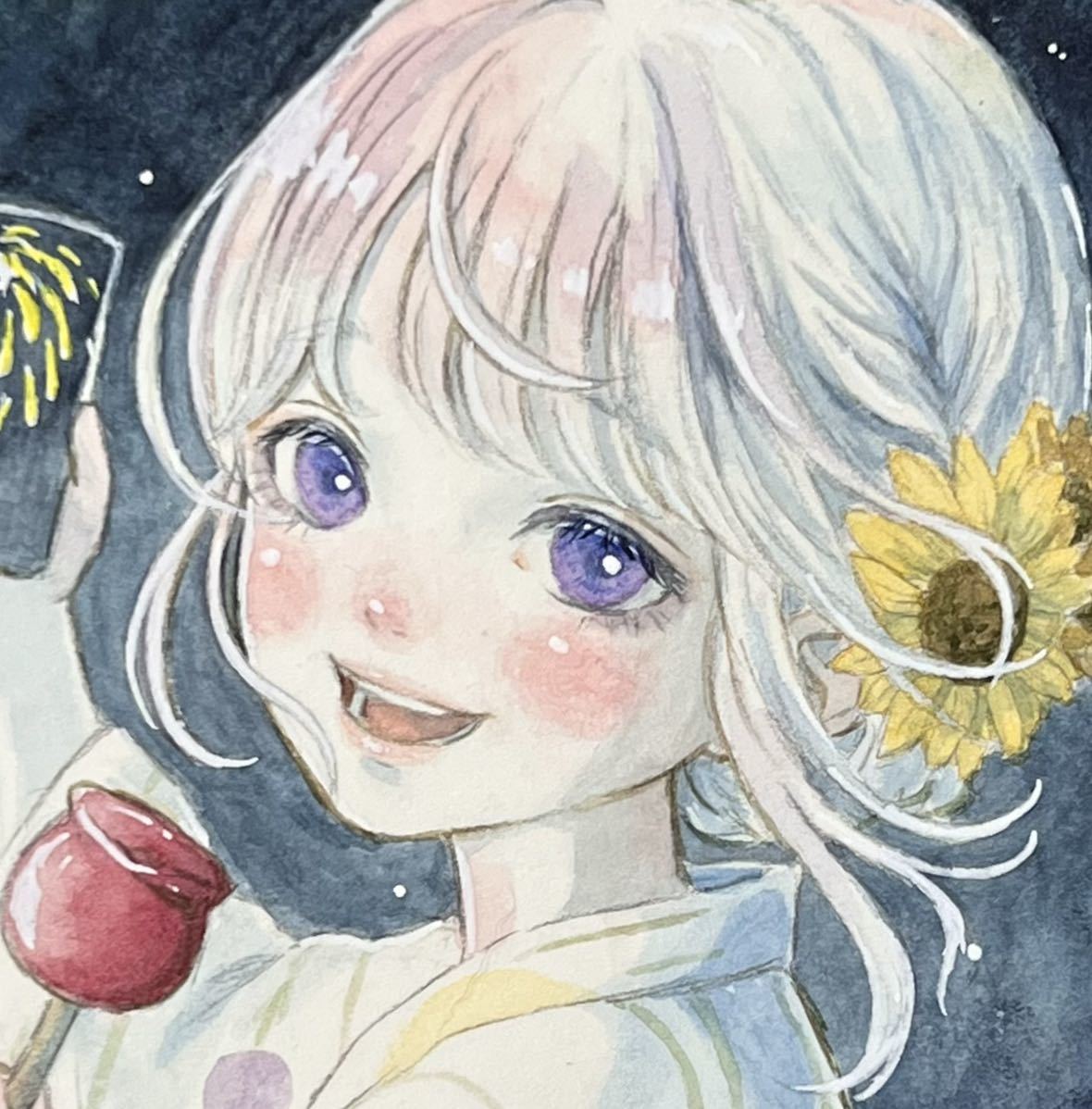 オリジナル 創作 水彩画 透明水彩 花火 お祭り 浴衣 女の子 手描き アナログ イラスト 手描きイラスト オリジナルキャラクター 手描きイラスト 売買されたオークション情報 Yahooの商品情報をアーカイブ公開 オークファン Aucfan Com