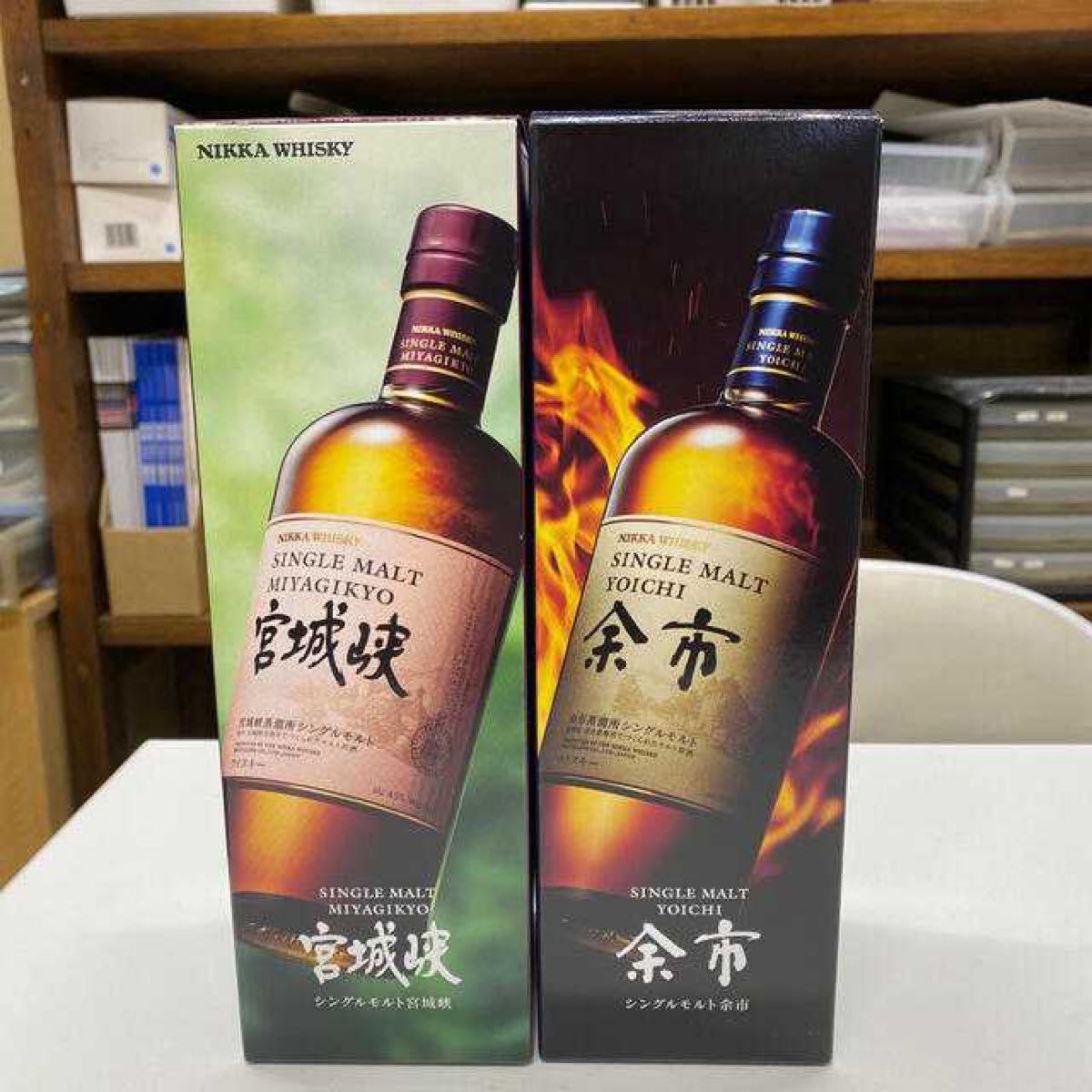 2点set  NIKKA 箱付き　 宮城峡 余市 ニッカウヰスキー　 700mlフルボトル