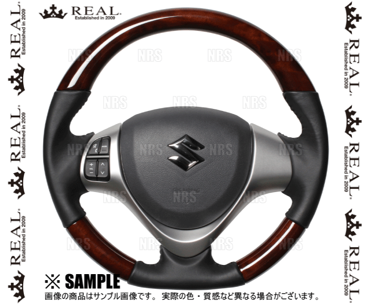 REAL レアル オリジナル (ブラウンウッド/ブラックステッチ) スペーシア/カスタム MK32S/MK42S 2013/3～2017/12 (MR31-BRW-BK